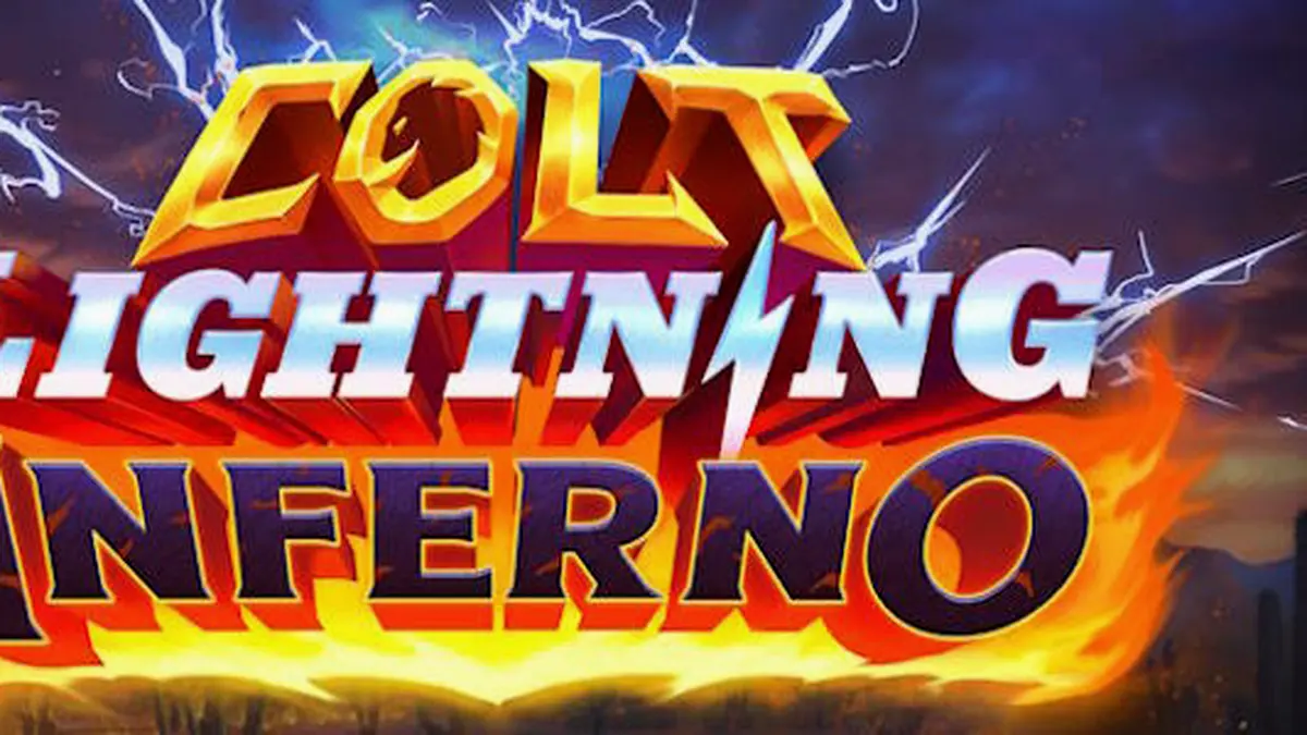 Visual neon dan api yang intens dari permainan slot Colt Lightning Inferno